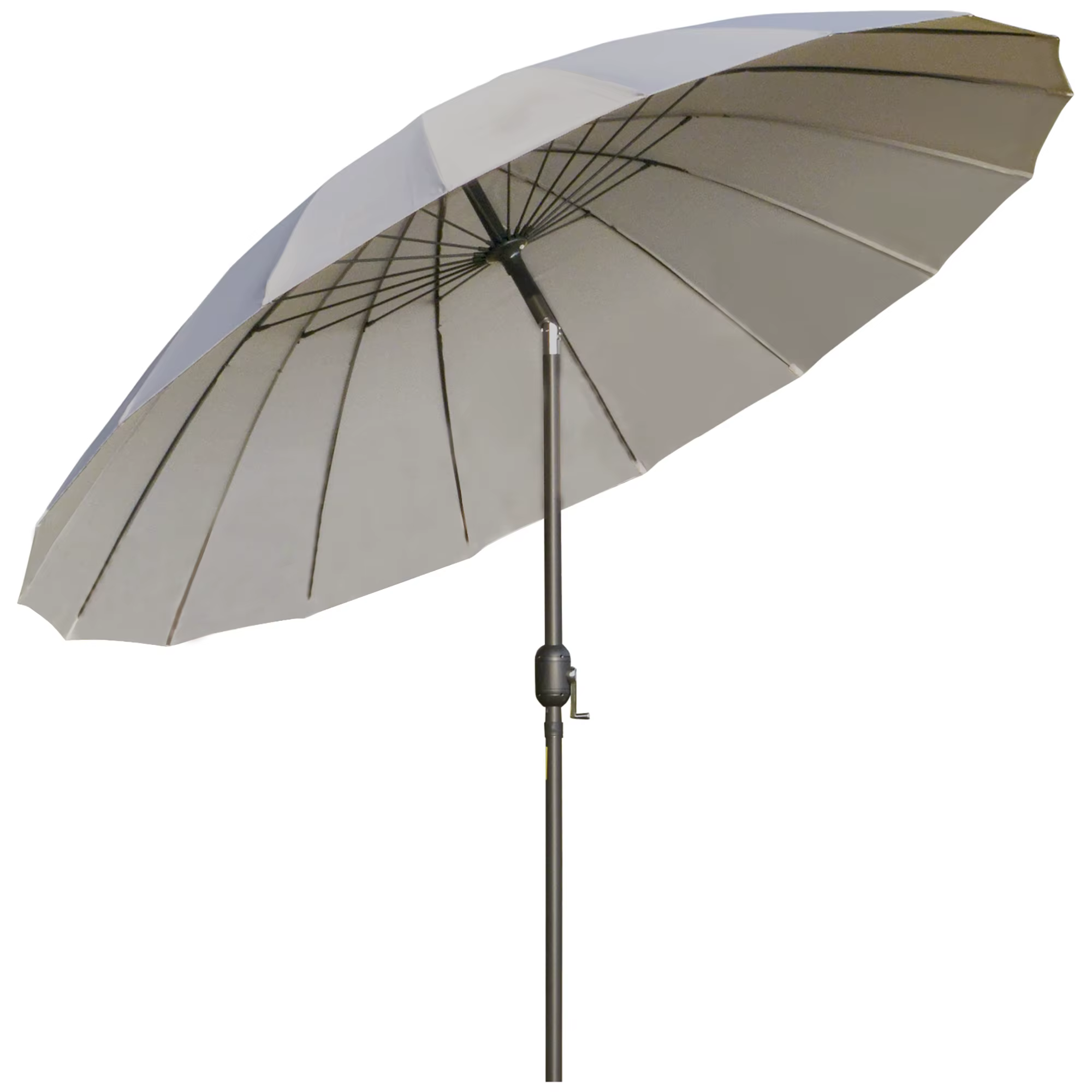 Outsunny garden umbrella Ø 250x240 cm with crank outdoor sun shade with tilt mechanism and Metal removable post for terrace Patio pool