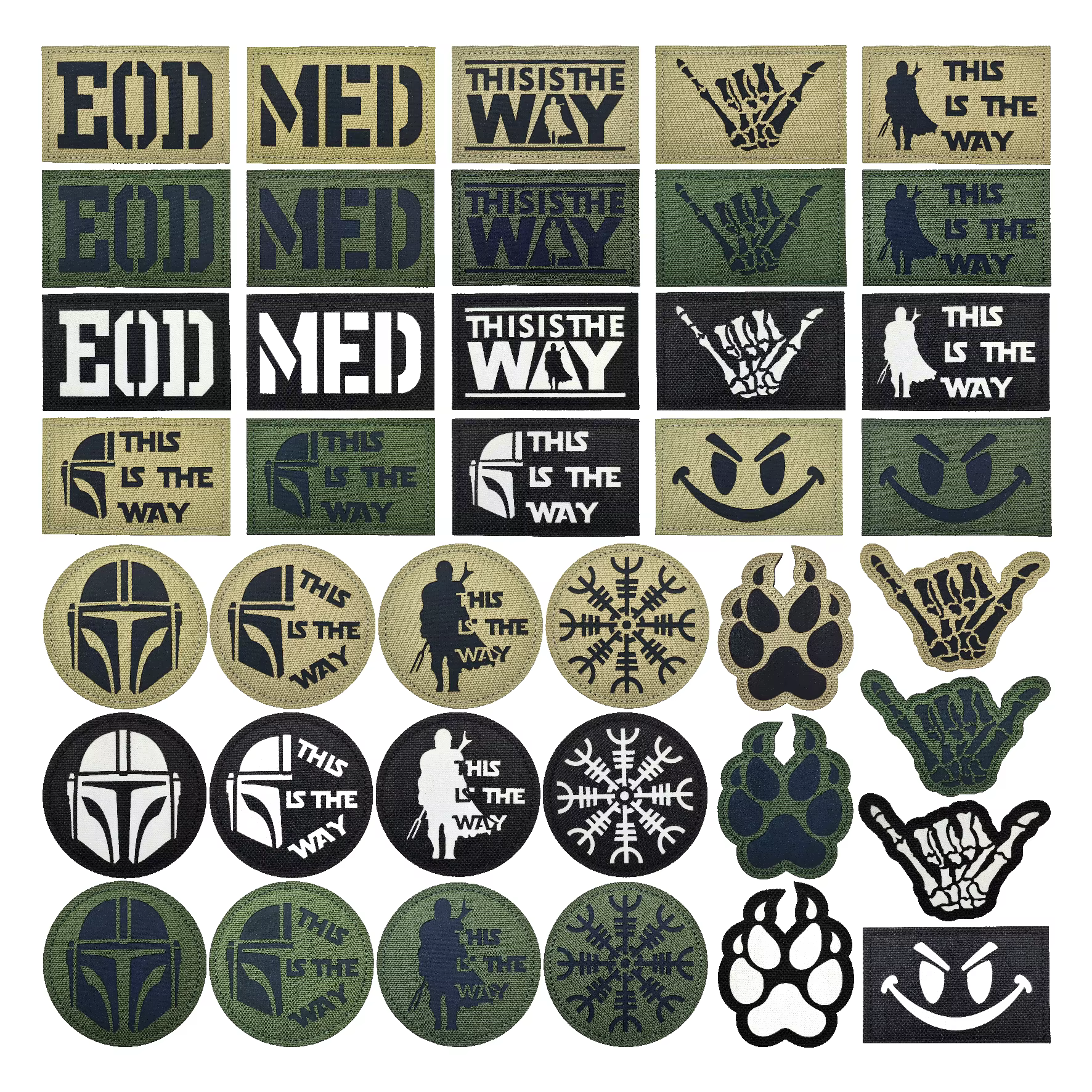 This is how WAY full helmet embroidered armband badge military stripes fastener hook and loop patch