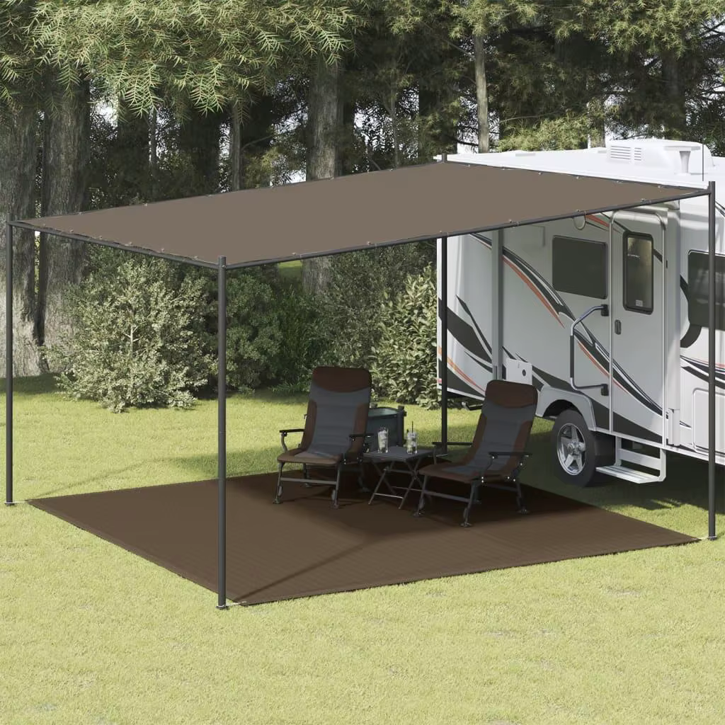 Brown Tent Carpet 400x400cm | Outdoor Camping Mat | Durable, Waterproof Ground Cover