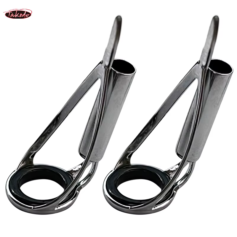 TAKEDO TN07 5PCS Fishing Rod Tip Guides CRTST Building Fishing Titanium Oxide Rod Guides Ring Saltwater Repair Kit For Fishing