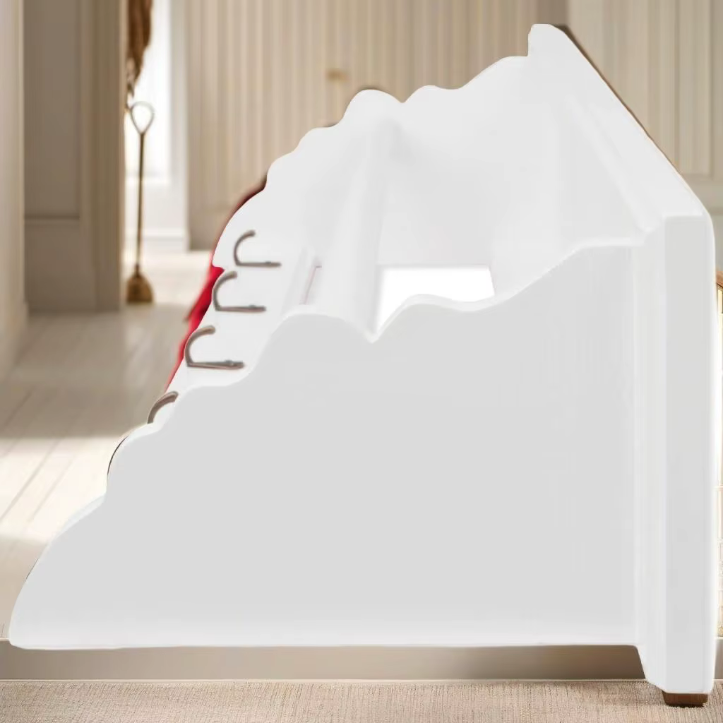 Elegant White Baroque MDF Coat Rack - Stylish Storage Solution for Home Decor