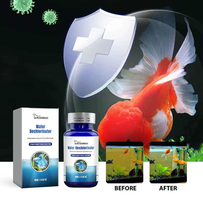 Water Chlorine Removers for Aquariums Fishtanks Fishponds Water Dechlorinator Tablet Chlorine Solution Water Conditioner