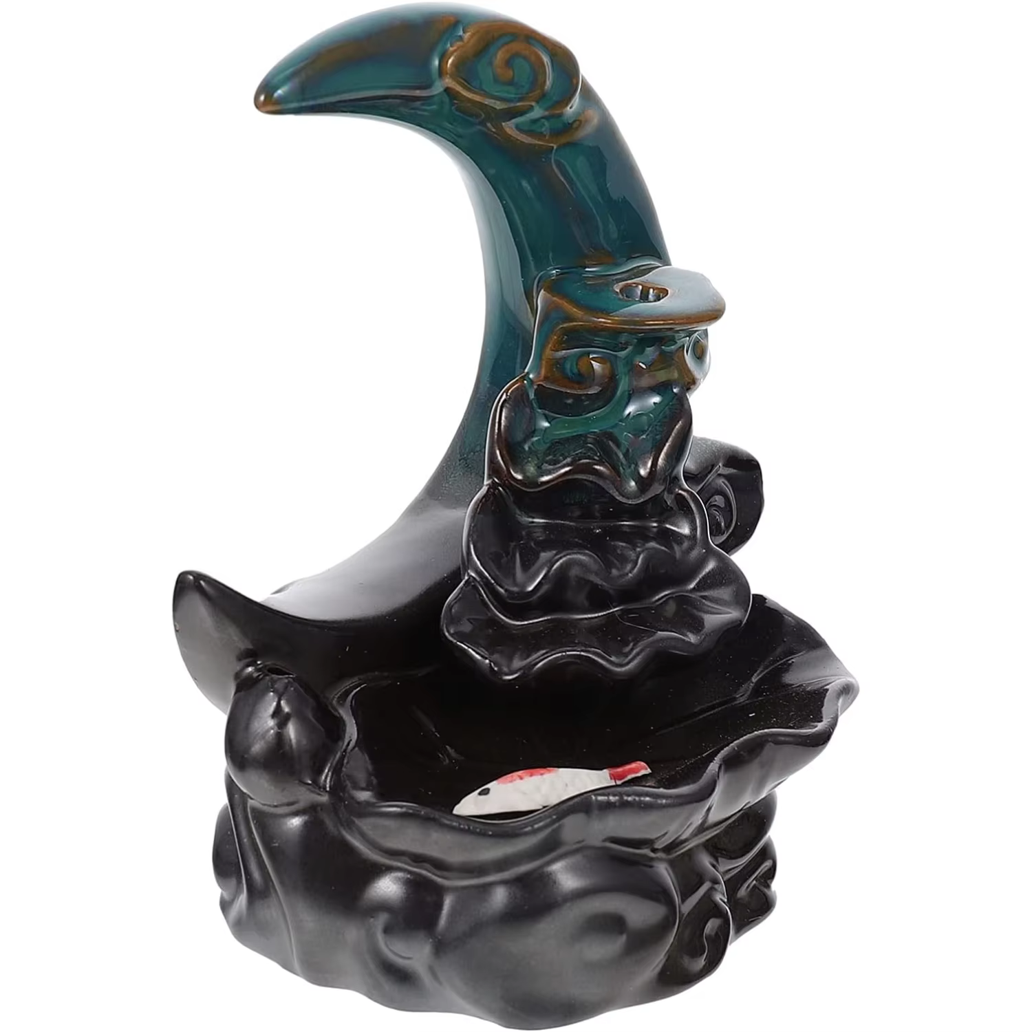 1pc Moonlight  Burner Moon Shaped Censer  Burner Ornament Aromatherapy Furnace Decor  Adornment  Stove  Holder  Furnace Ceramic