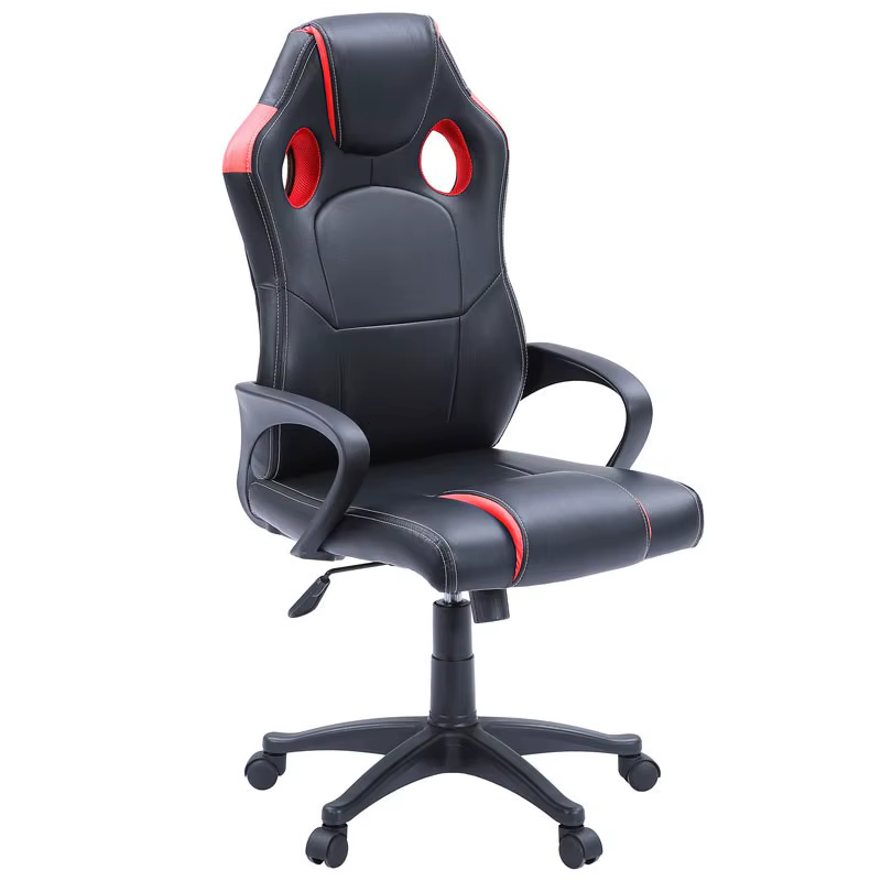 Gamer Daytona black and red setup gaming chair polyskin height adjustable rocker system 115-125x60x60cm
