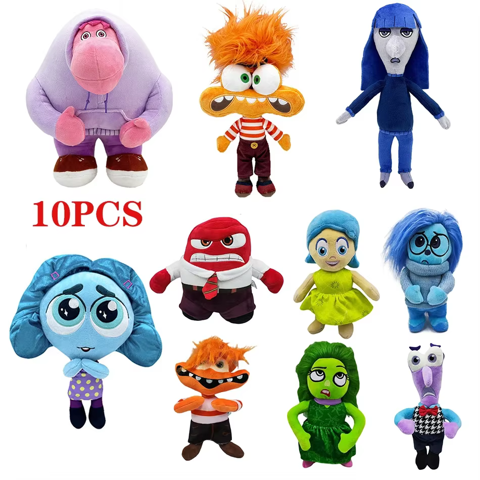 New Inside Out 2 Plush Anxiety Doll Cute Joy Fear Anger Disgust Sadness Riley Plushish Toys Collection Model Toy Birthday Gift