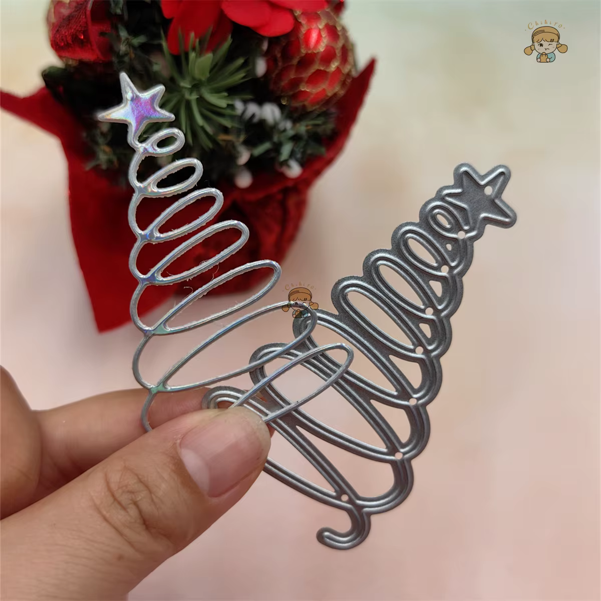 Christmas Tree Metal Cutting Dies  for Scrapbooking DIY Album Embossing Folder Paper Card Maker Template Stencils