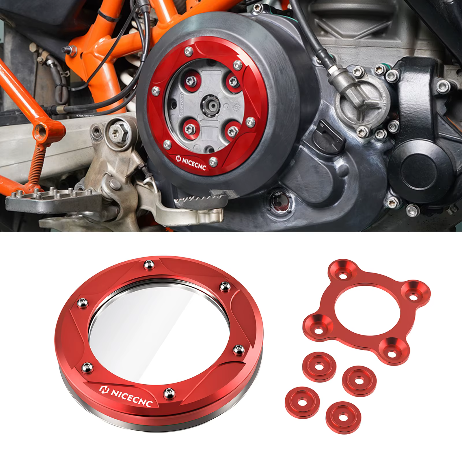 For GAS GAS 700 ES/SM 700ES 700SM 2022-2023 Motorcycle Transparent Engine Clutch Cover Guard