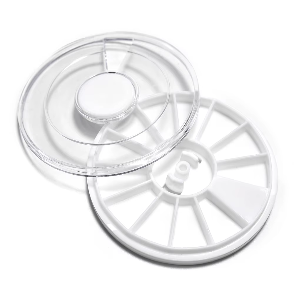 1PCS Round Empty Wheel Box Compartments Decoration Glitter Gem Rhinestones Diamond Pearls Manicure Nail Art Accessories Tools