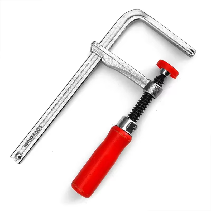 Allsome 120-300mm Wood Handle Guide Rail Clamps with Screw Action Arm for Woodworking MFT Table and Cutting Track