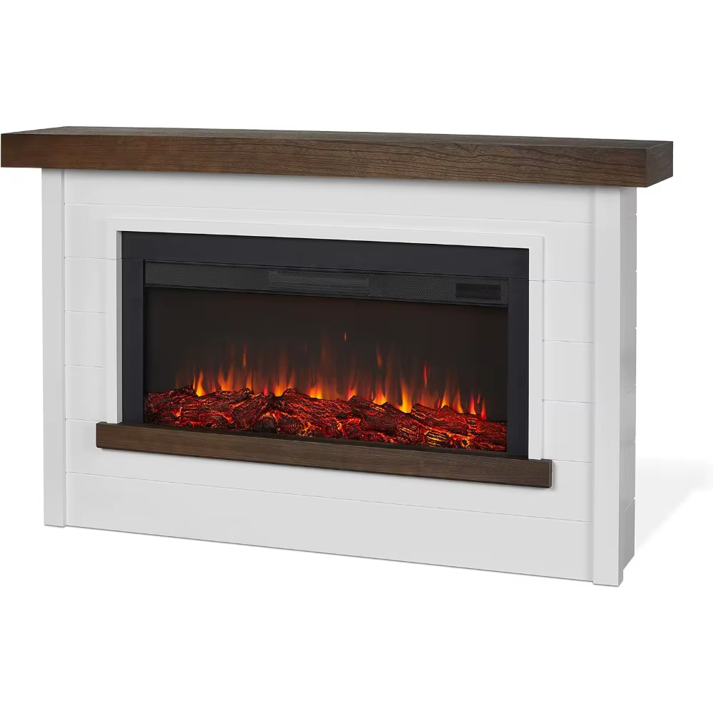 Bernice 67" Landscape Electric Fireplace with Mantel for Living Room or Bedroom, Replaceable Fireplace Insert Heater