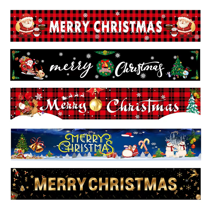 Christmas Outdoor Banner Merry Christmas Decorations For Home 2023 Outdoor Decor Xmas Navidad Noel Natal Happy New Year 2024