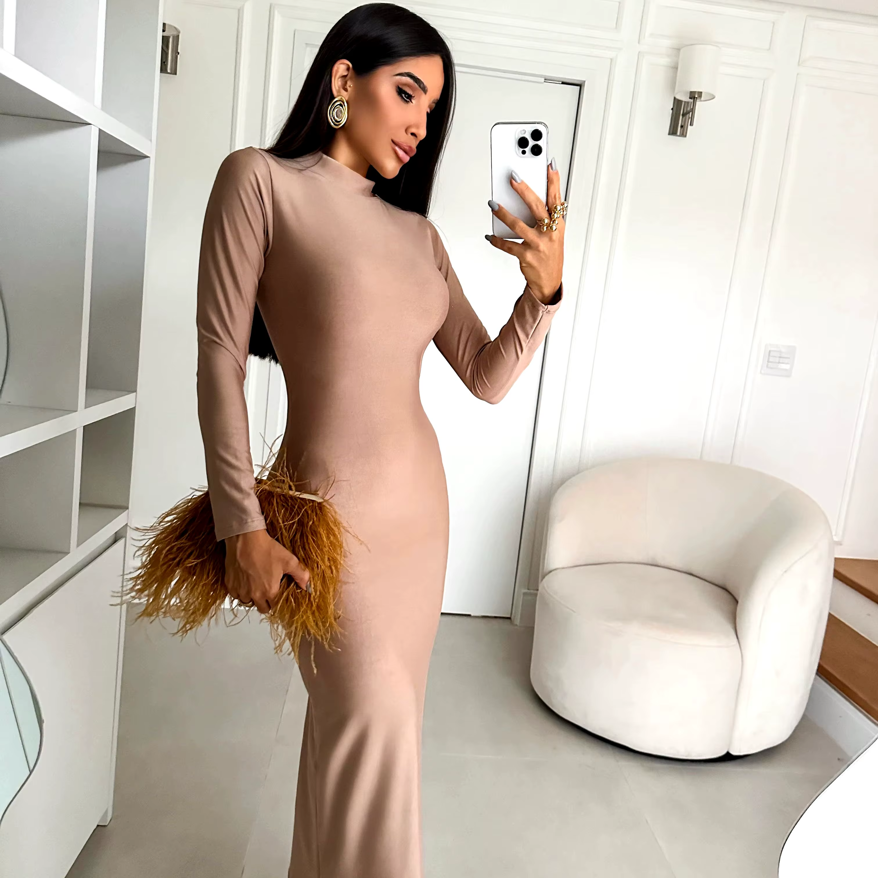VESTIDO BÁSICO PRETO - KIM KARDASHIAN