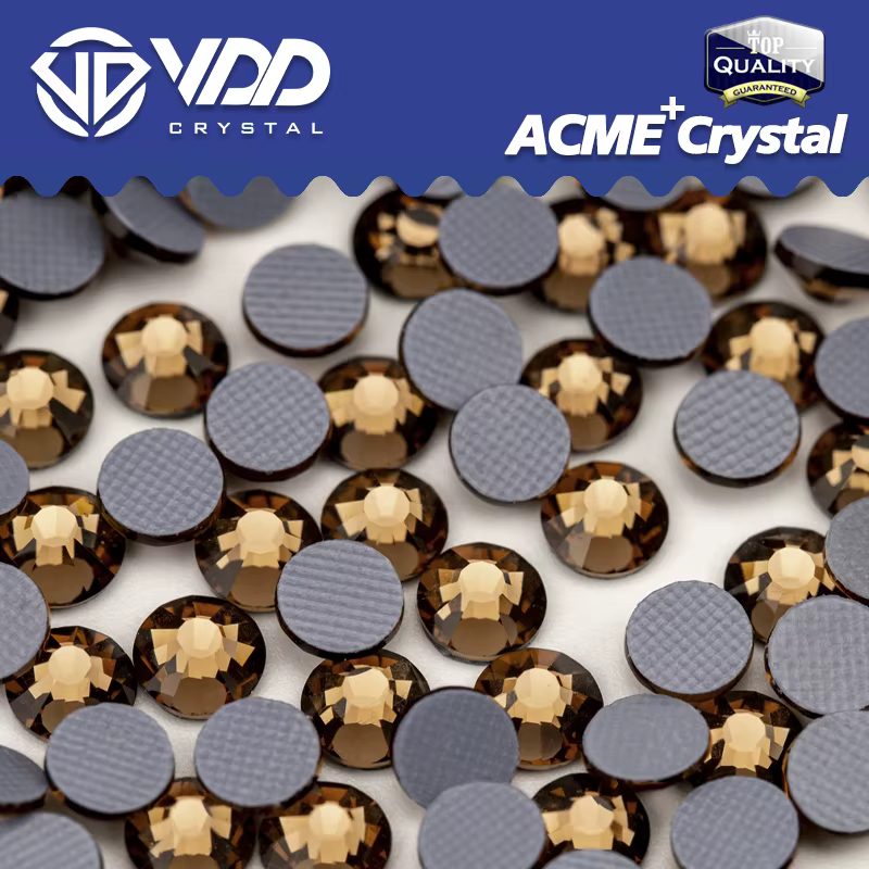VDD SS4-SS30 008 Smoked Topaz Top Quality Glass Crystal Rhinestone Flatback Hotfix Glitter Strass Stones Clothes Decorations