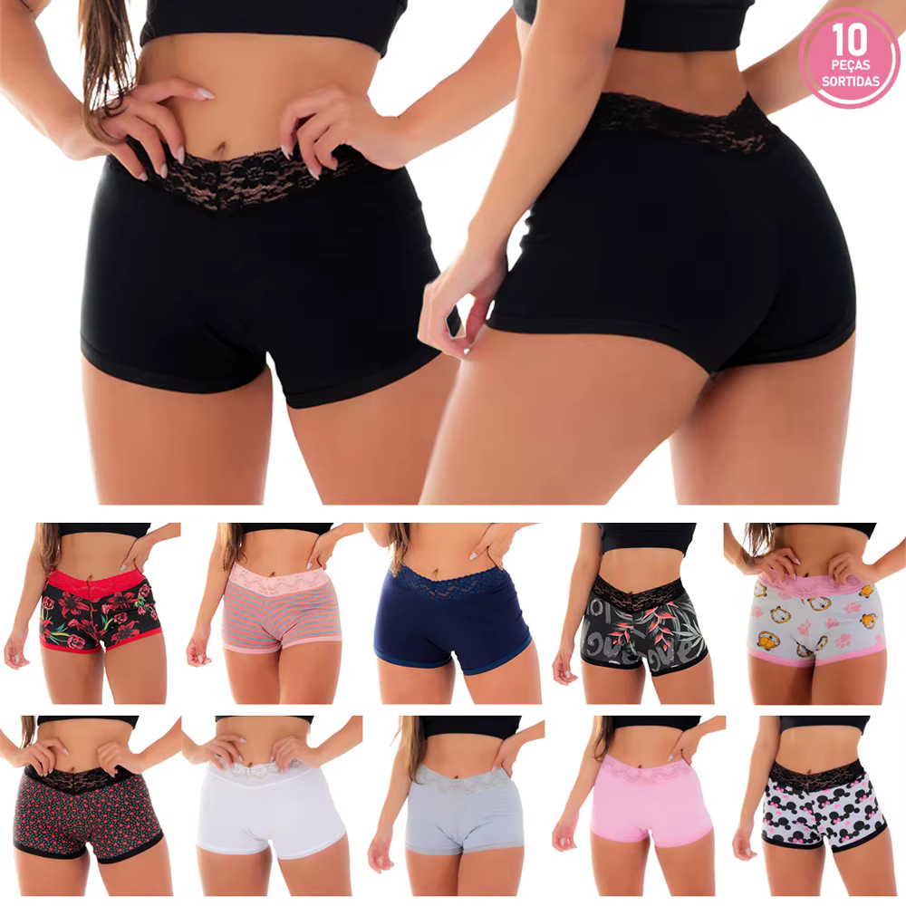 KIT 10 SHORT CALCINES COPACABAN COTTON