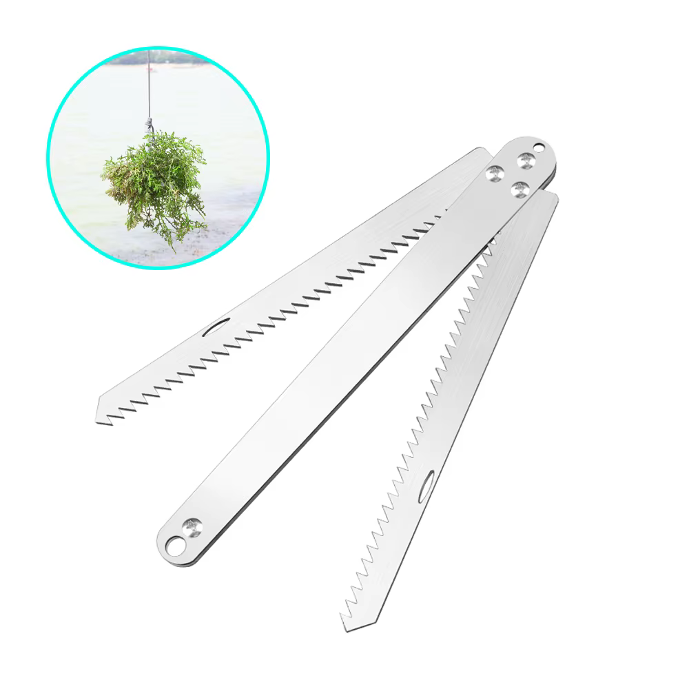 Folding Weed Razor Aquatic Plants Cutter Removing Water Plants Serrated Blade Stainless Steel Fishing Grass Cutter