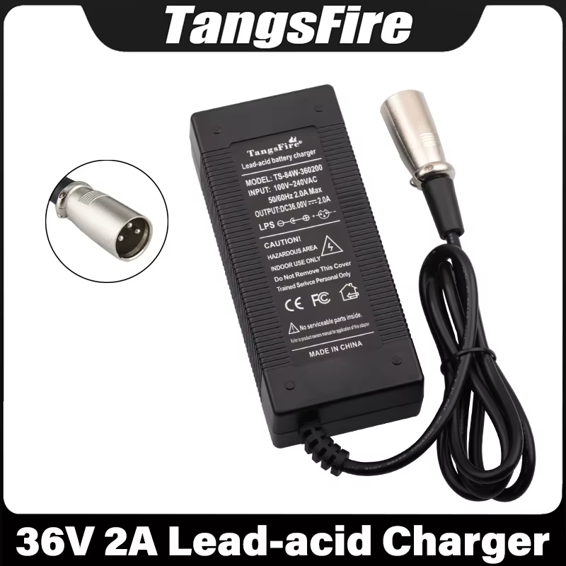 36V 2A Smart Lead-acid Battery Charger Input 100-240V For 43.2V Lead-acid Battery Charger 3-Pin XLR High Quality Connector