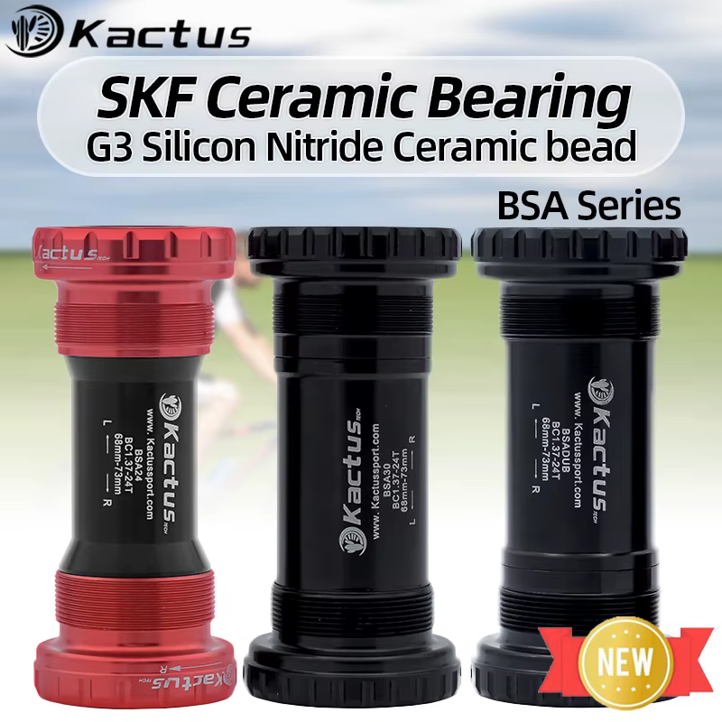 KACTUS SKF Bearing Bottom Brackets BSA Thread 24/29/30mm Road MTB Bike Central Movement for 68/73mm Shimano/SRAM GXP Bike Parts