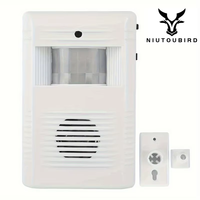 Motion Sensor Doorbell Wireless Welcome By Bell Guest Alert Detector Chime For Business Entry Market Office Home Gate