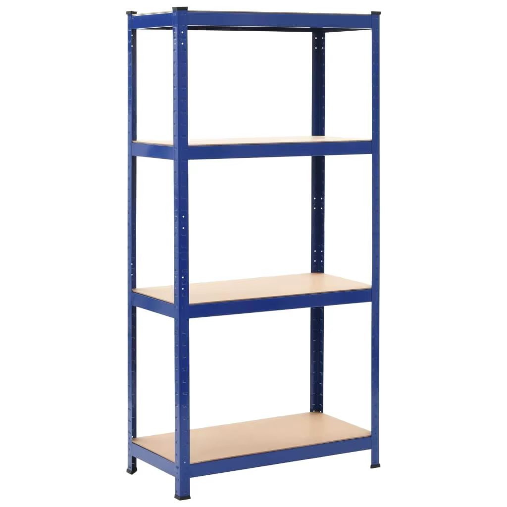 80x40x160 cm Blue Steel & MDF Storage Shelf - Durable, Stylish Organization Solution for Home & Office