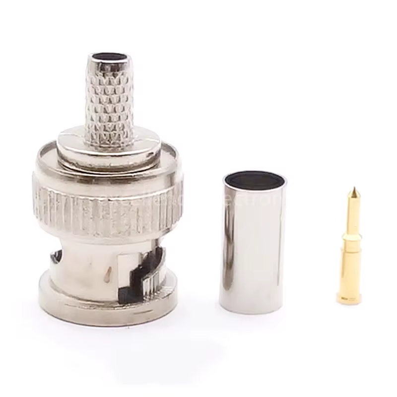 5/10/20/50 Sets 3-Piece BNC Male RG58 Plug Crimp Connectors