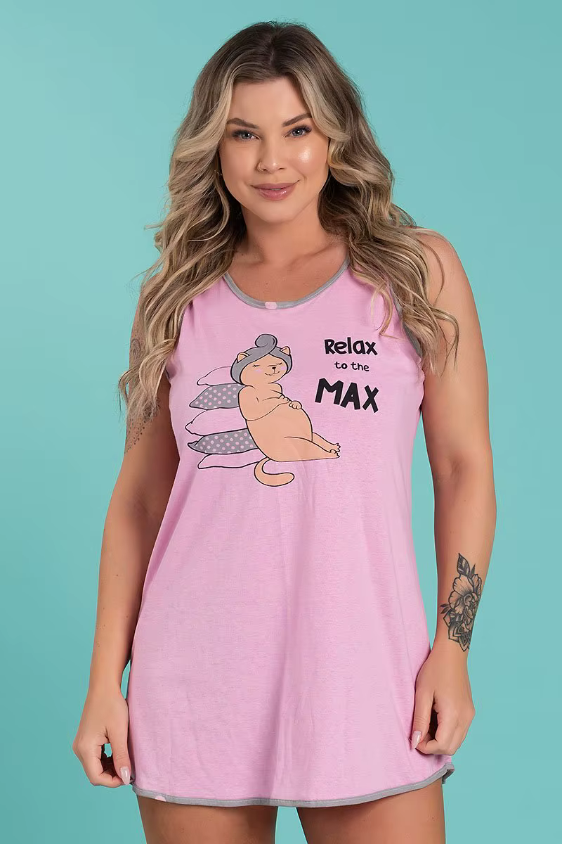 Pink Sleeping Cat Female Sweater