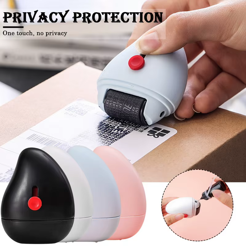 Protection For Confidential Data Guard Your Security Stamp Privacy Seal Roller Theft Protect