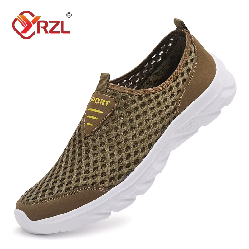 YRZL Man Running Shoes Breathable Soft Outdoor Sports Shoe Lightweight Sneakers for Men Comfortable Athletic Training Footwear