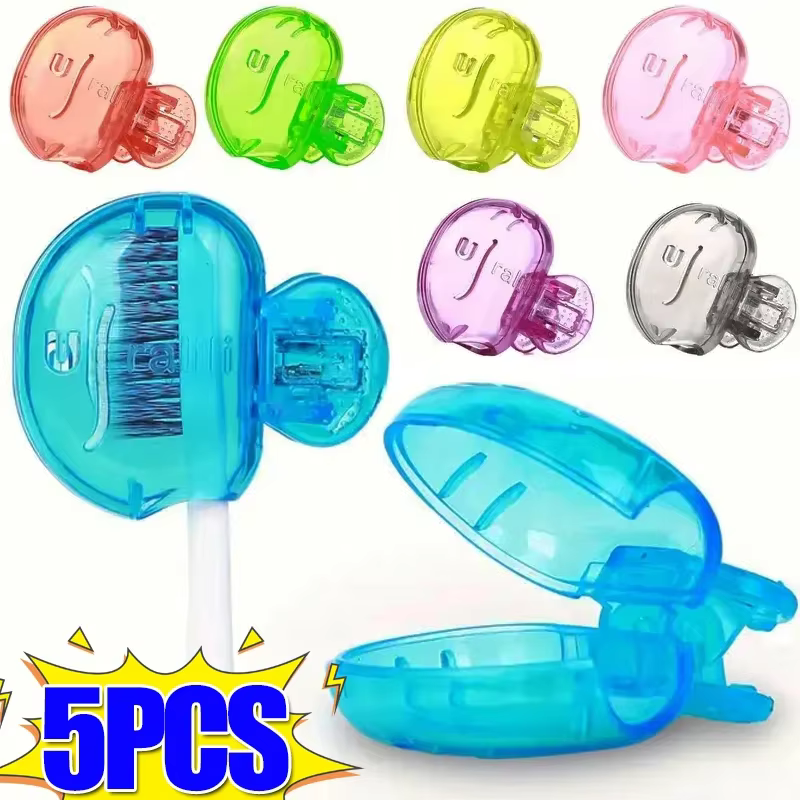 Portable Toothbrush Protecting Head Cover Cap, For Travel Hiking Camping Toothbrush Box, 5, 1