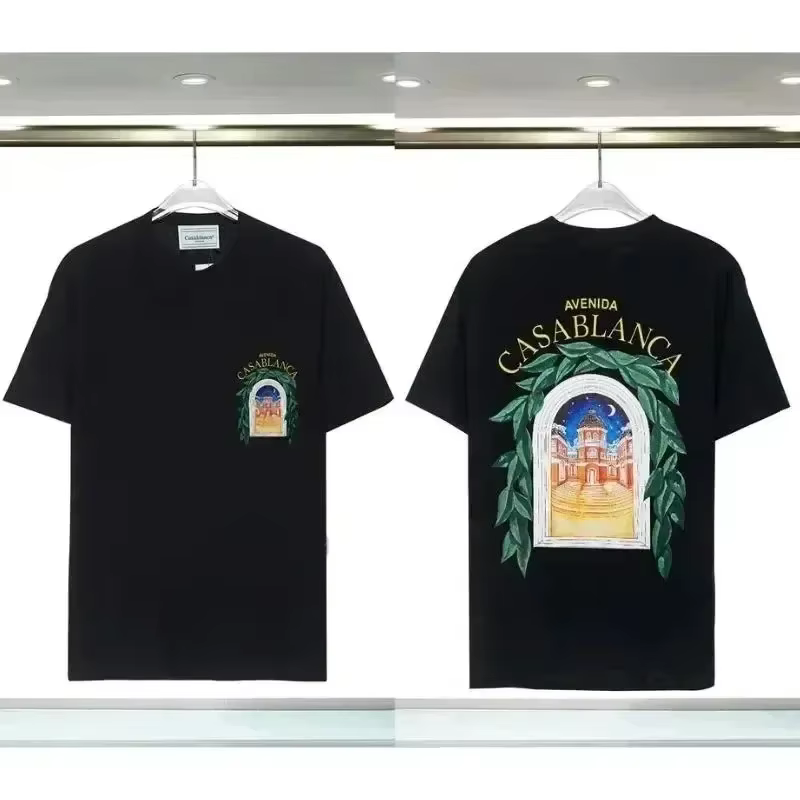 Luxury Brand T-shirt Morocco Wonderland Printing Men Cotton Tee Summer O-neck Women Short Sleeve Tops Casual Couple Clothing