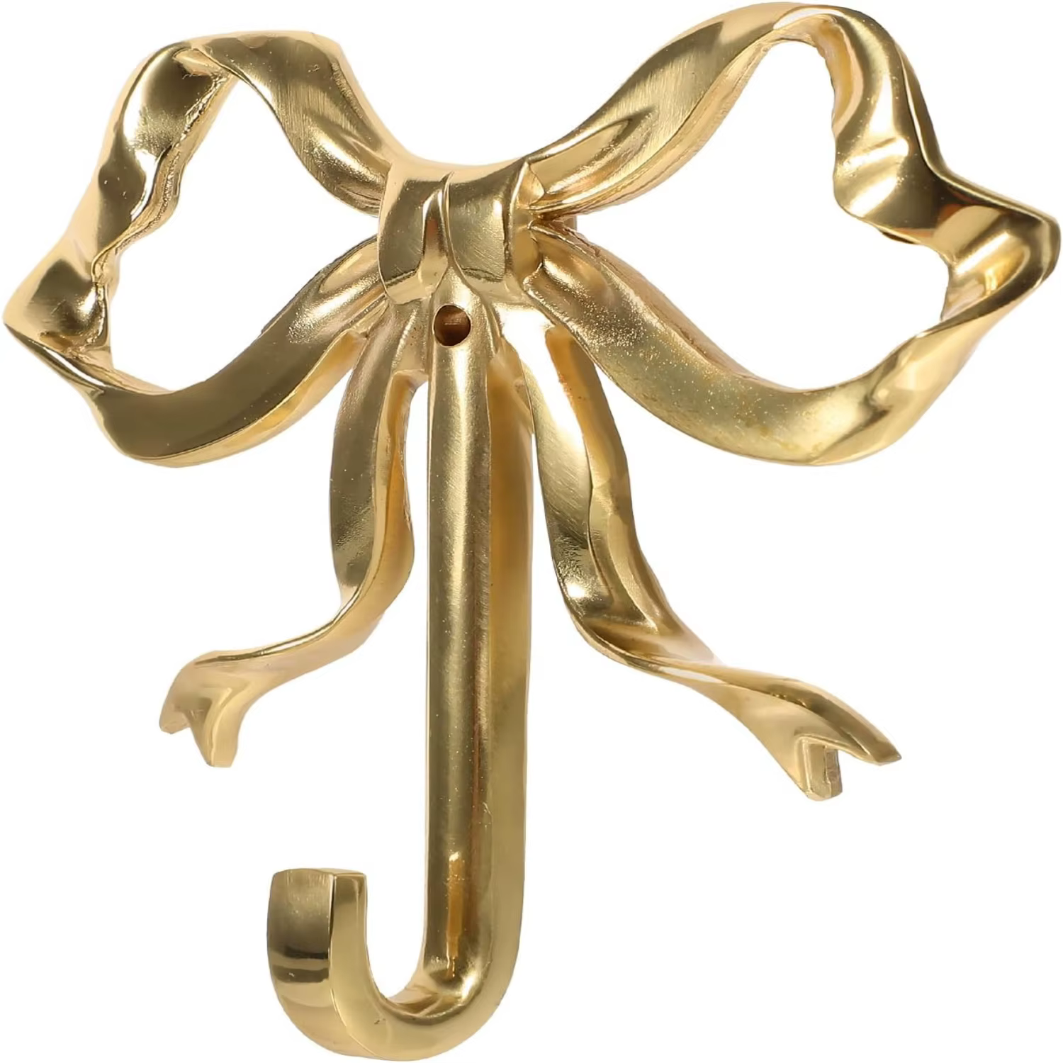 Bow  for Wall Decorative Bowknot  Gold Coat  Wall Peg  Bow Hanging  Towel  Brass Bow  for  (.62X3.54X0.79in,Gold)