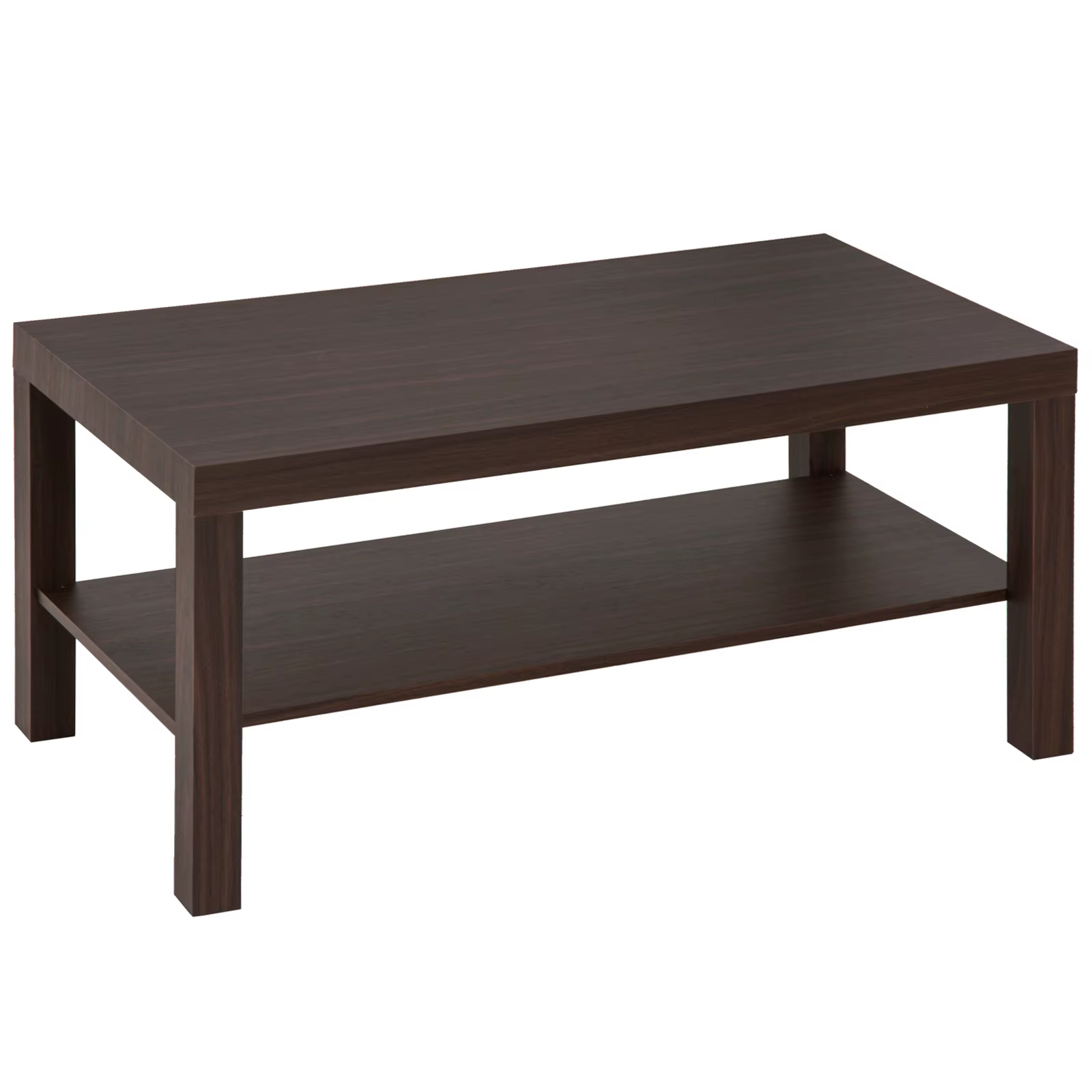 HOMCOM coffee table coffee table furniture living room dining table side table 2 levels sofa table 90x45x40.5cm Walnut