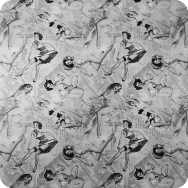 HOT-132 sheet for hydroprinting film water transfer printing PinUp Girl measurements: width: 50cm. Length: 100cm