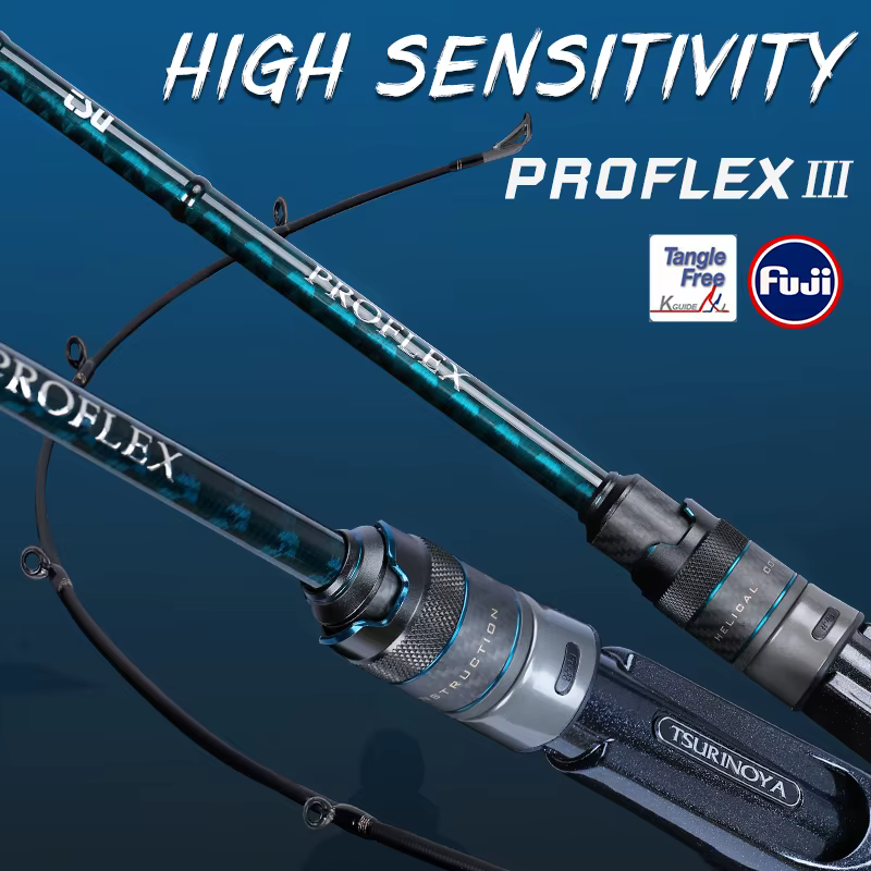 TSURINOYA Profession Bass Rod PROFLEX Ⅲ 1.95 2.01 2.10m 2.21m Fast Action ML M L Power High Sensitivity 2 Section Fishing Rod