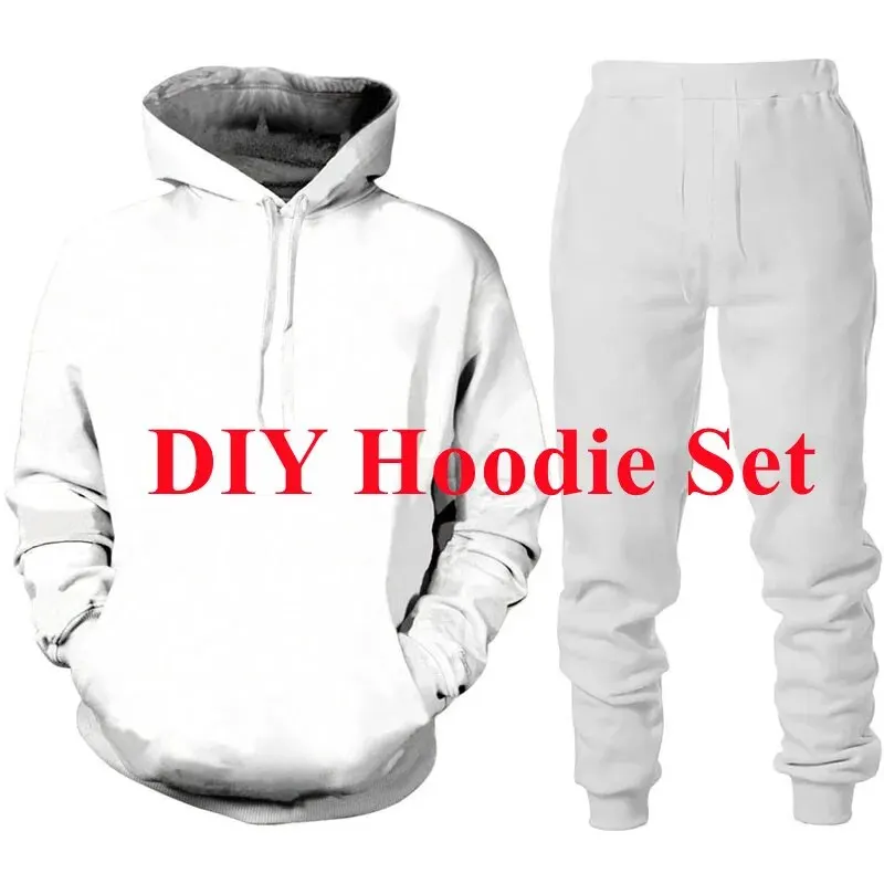 Funny DIY Custom Clothing Fashion 3D Print Tracksuit Men Women Hoodie/Zipper Hoodie/Pants/Set Personality Couple Sportswear Suit