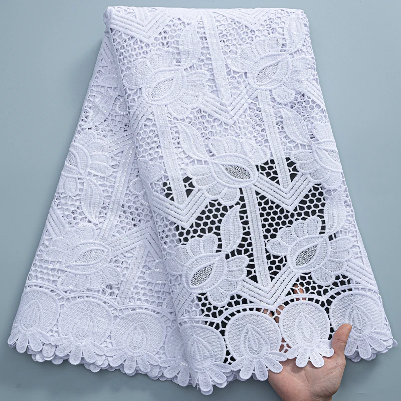 4White Sequins Lace