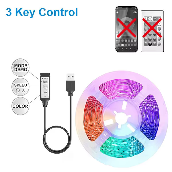 SMD5050 LED Ice Lights TV Desktop Screen Backlight LED Strip Light Color Change Bedroom Decoration DC5V 1m 2m 3m 4m 5m Luces LED