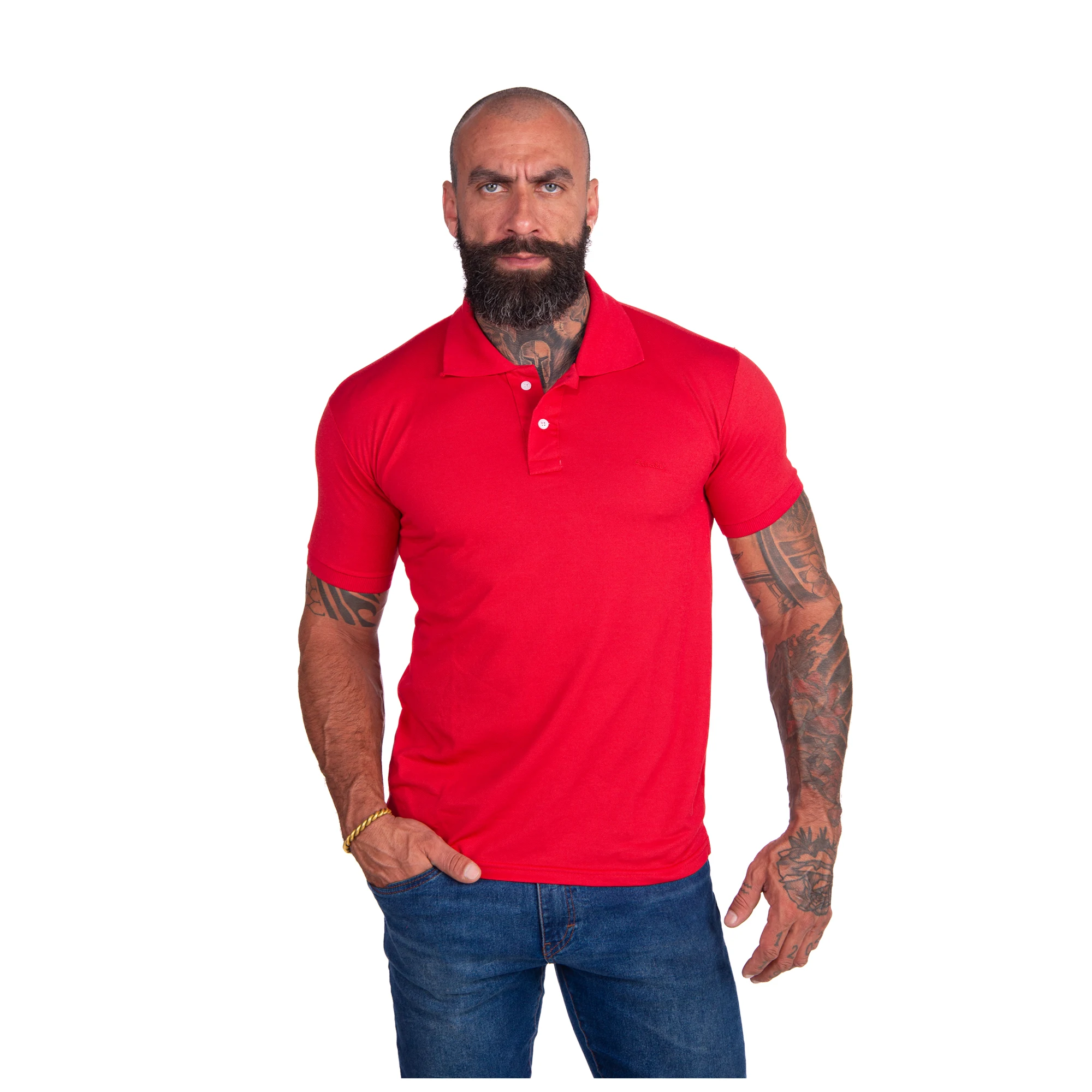 Kit 5 Polos Color Red