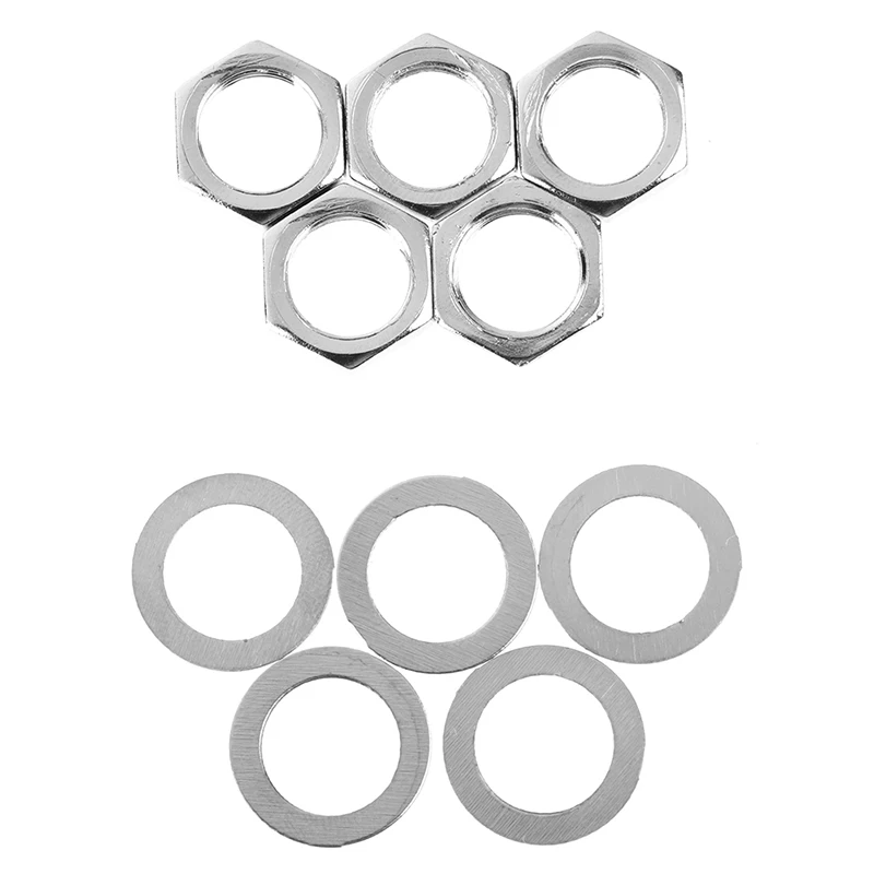 Hot sale 7pcs Iron Jack Socket Connector Nuts with Washers Set for Electric Guitar Bass Parts