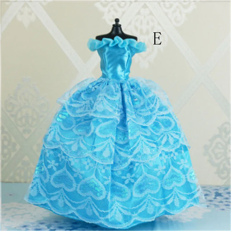1pcs 21 Kinds Fashion Clothes Wedding Princess Doll evening dress Or Dolly Party Dress For Doll Best Gift For Girl