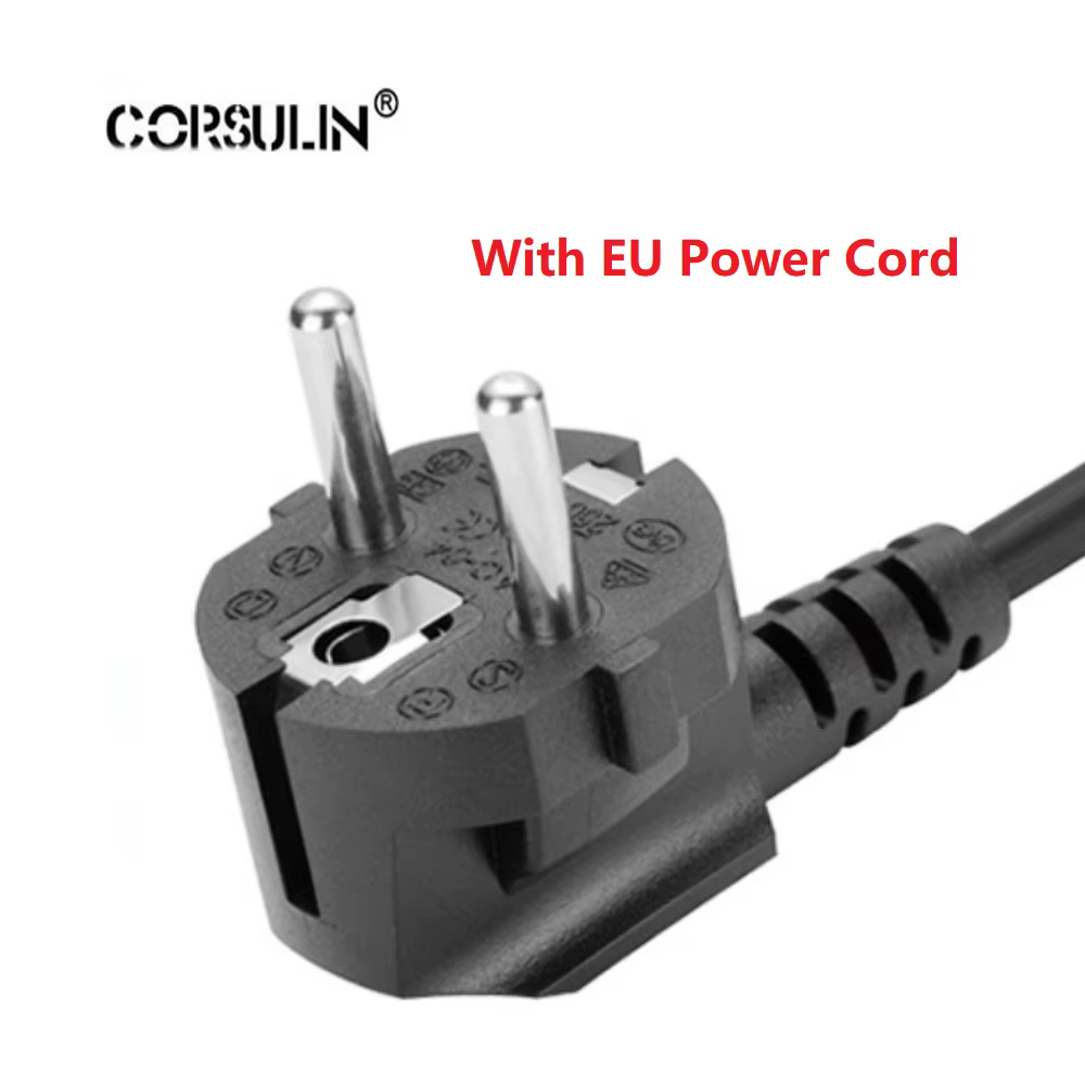 With EU Power Cord