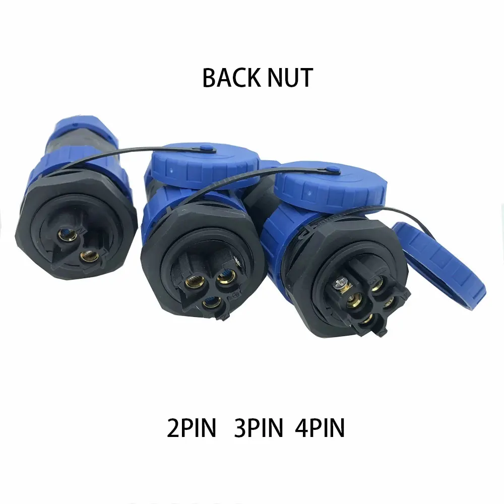 LD28 IP68 Waterproof Connector Aviation Plug Back Nut/Square/Docking 2 3 4 5 6 7 9 P Screw Crimping Without Welding Connector