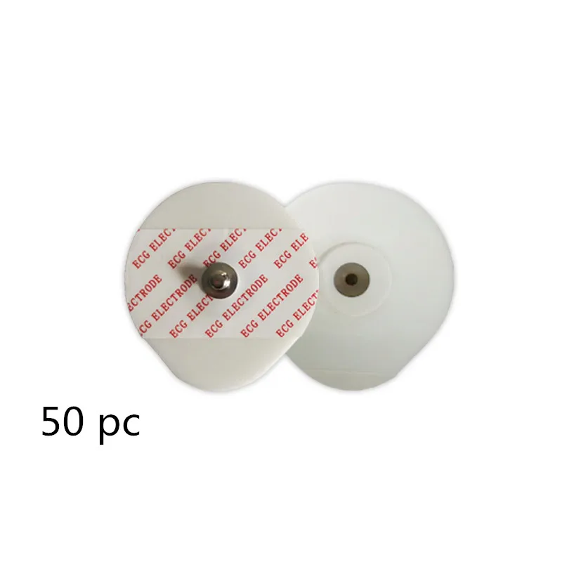 50 Pieces Each Bag 4346 MM Disposable ECG Electrodes Medical Electrode Patch EKG Accessories  Non-woven ECG Electrode Pads