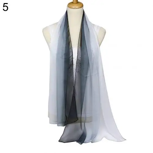 1 PC Lady scarf women Gradient rainbow Color Long Wrap Women's Shawl Scarf foulard  hijab scarf Top sale