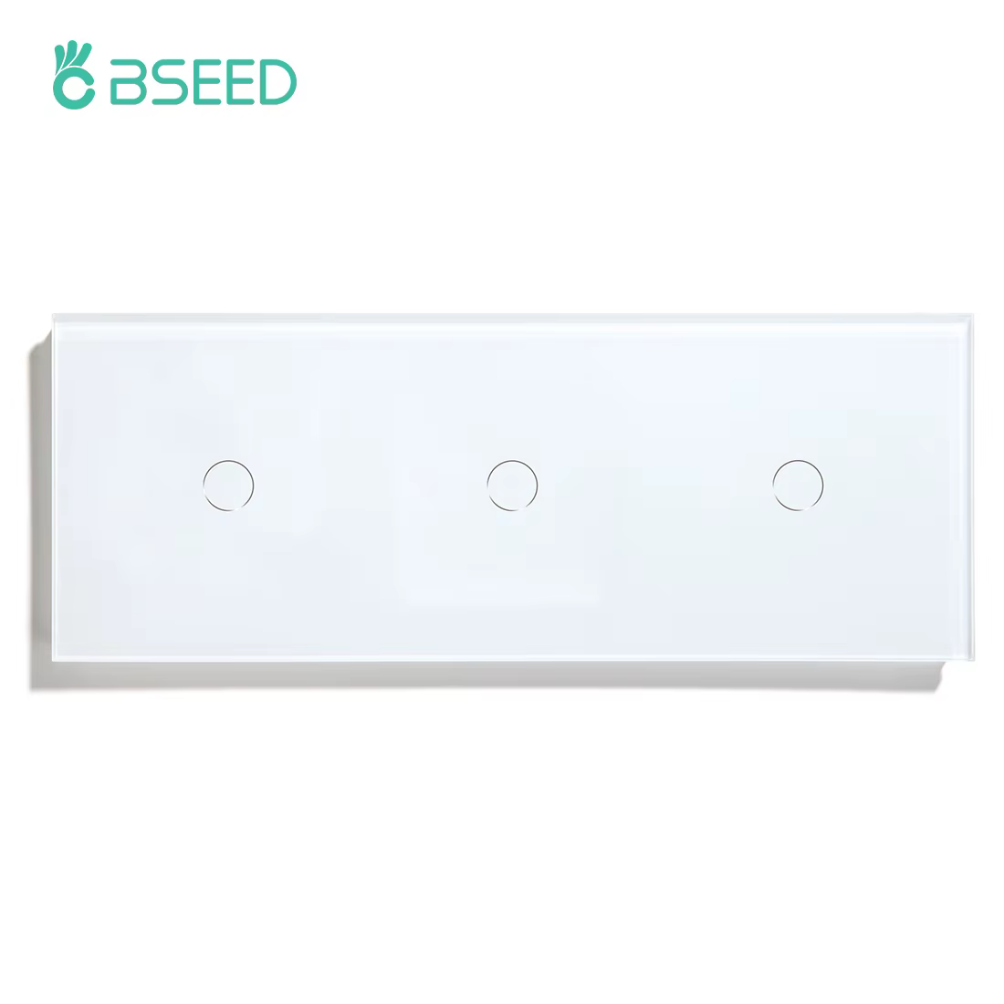 BSEED Touch Light Switch 3Gang Glass Panel Wall Touch Screen Sensor Switch 1Way White Black Gold EU Standard Backlight Switch