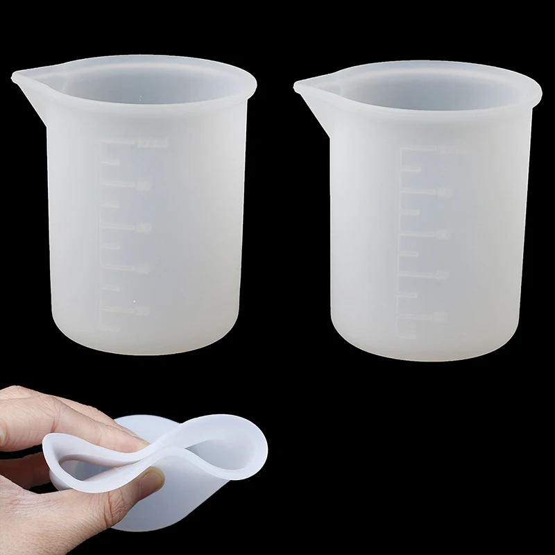 2Pcs Wash free silica gel measuring cup DIY hand tools with scale 100ml mixing cup Silica gel measuring cup