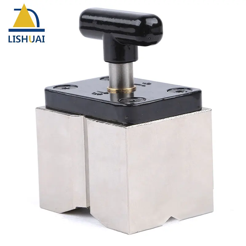 Lishuai Super Strong On/Off Square Welding Magnet/ Switchable Powerful Neodymium Magnetic Clamp with V Groove Design MWC1-185