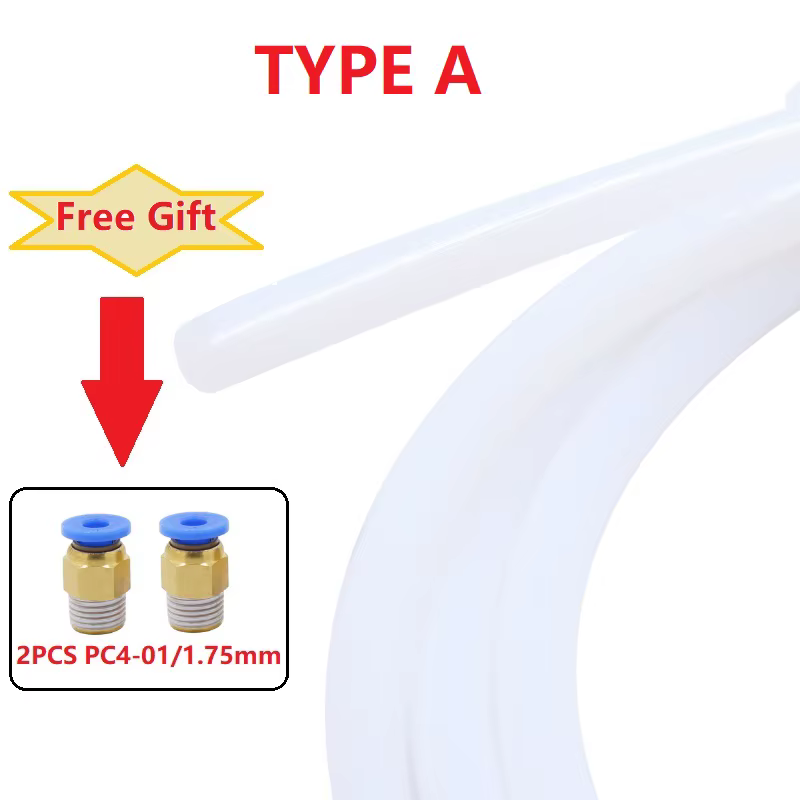 MEGA 1M PTFE Tube Pipe Connectors 3D Printers Parts J-head Hotend For V5 V6 Bowden Extruder 1.75mm ID 2mm 4mm 3.0mm OD 4mm 6mm