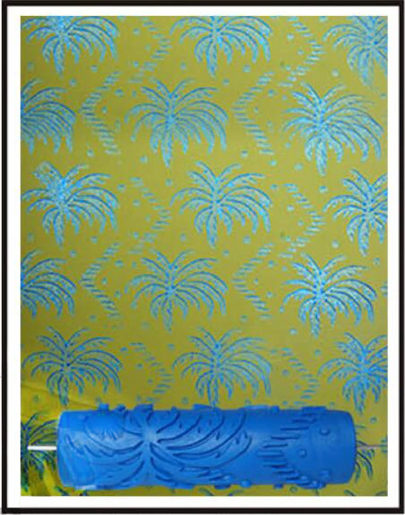 20 Patterns Wall Decoration Paint 7" Rubber Roller Brush Head Without Painting Tools Wallpaper Home Room Painting Machine 74-144