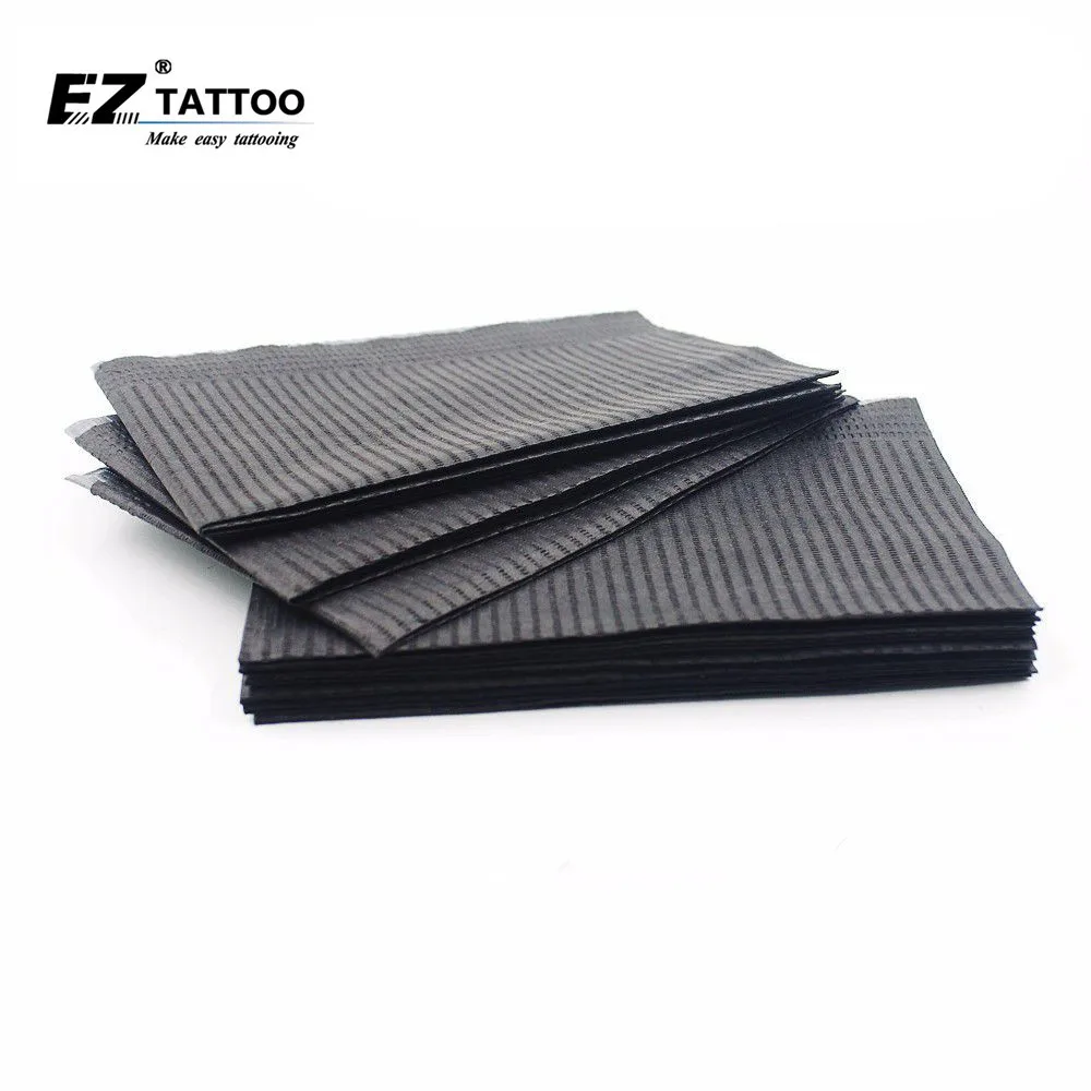 EZ Disposable Tattoo Cleaning Wipes Dental Piercing Bibs Waterproof Sheets Double Layer Sheets Tattoo Accessories 45*33cm