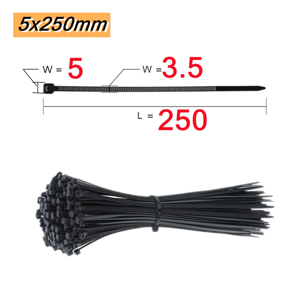 5x250(black) 100pcs